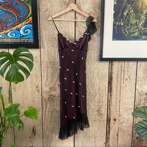 Betsey Johnson Embroidered Rose Dress